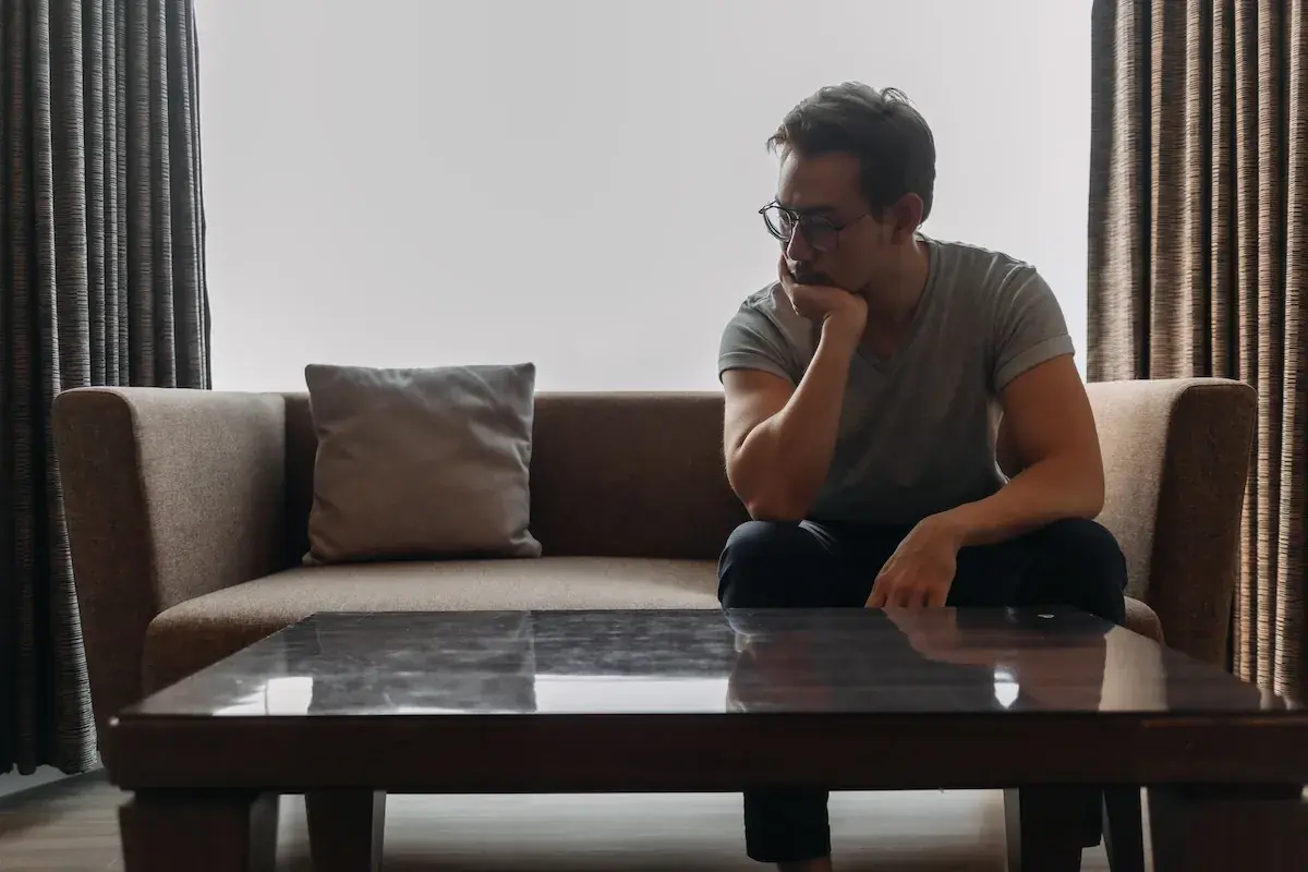 Man sitting alone